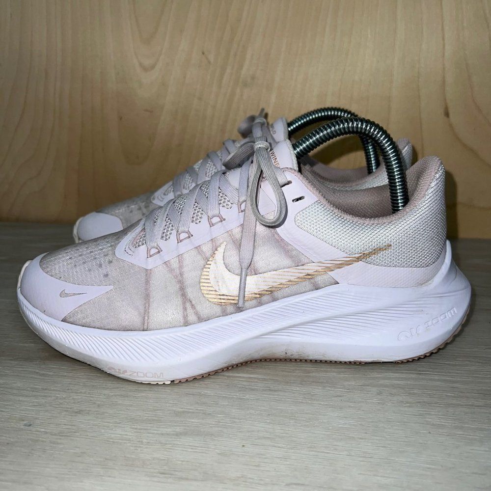 Nikezoom Winflo 8 White/Pink Cw3421-500 Women's 7
